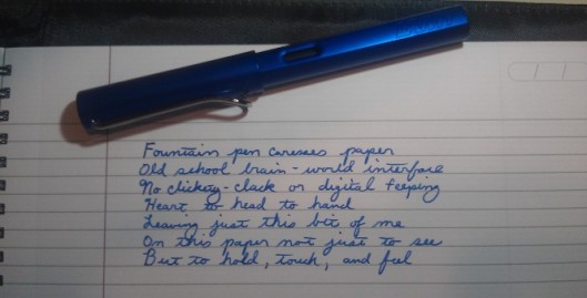 Picture of handwritten poem